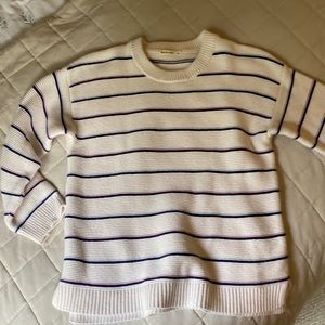Marine Layer Blue and Lavender Striped Sweater